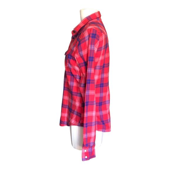 American Eagle Outfitters Plaid Button-Up Long Sleeve Shirt Women's Size Small - Picture 5 of 9